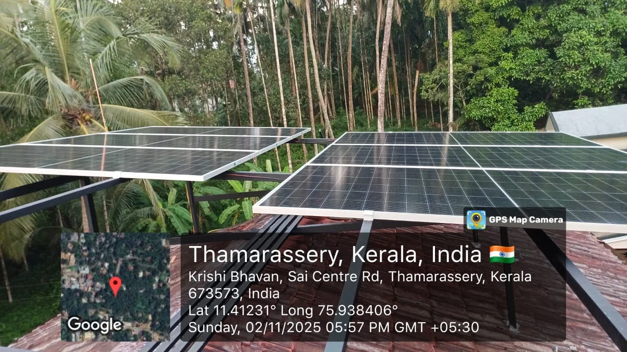 Allsun Nature solar panel installation Kerala project