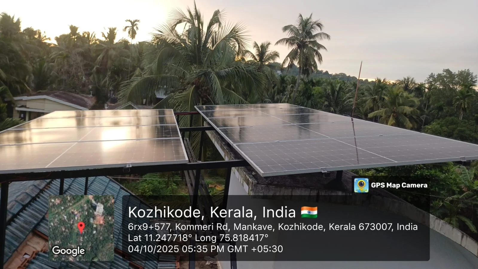 Allsun Nature solar panel installation Kerala project