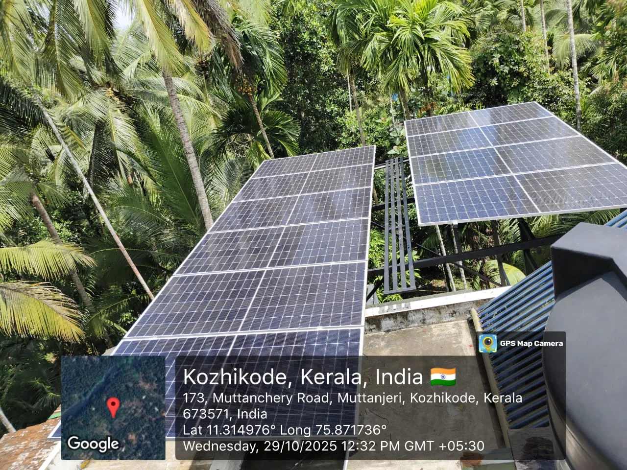 Allsun Nature solar panel installation Kerala project