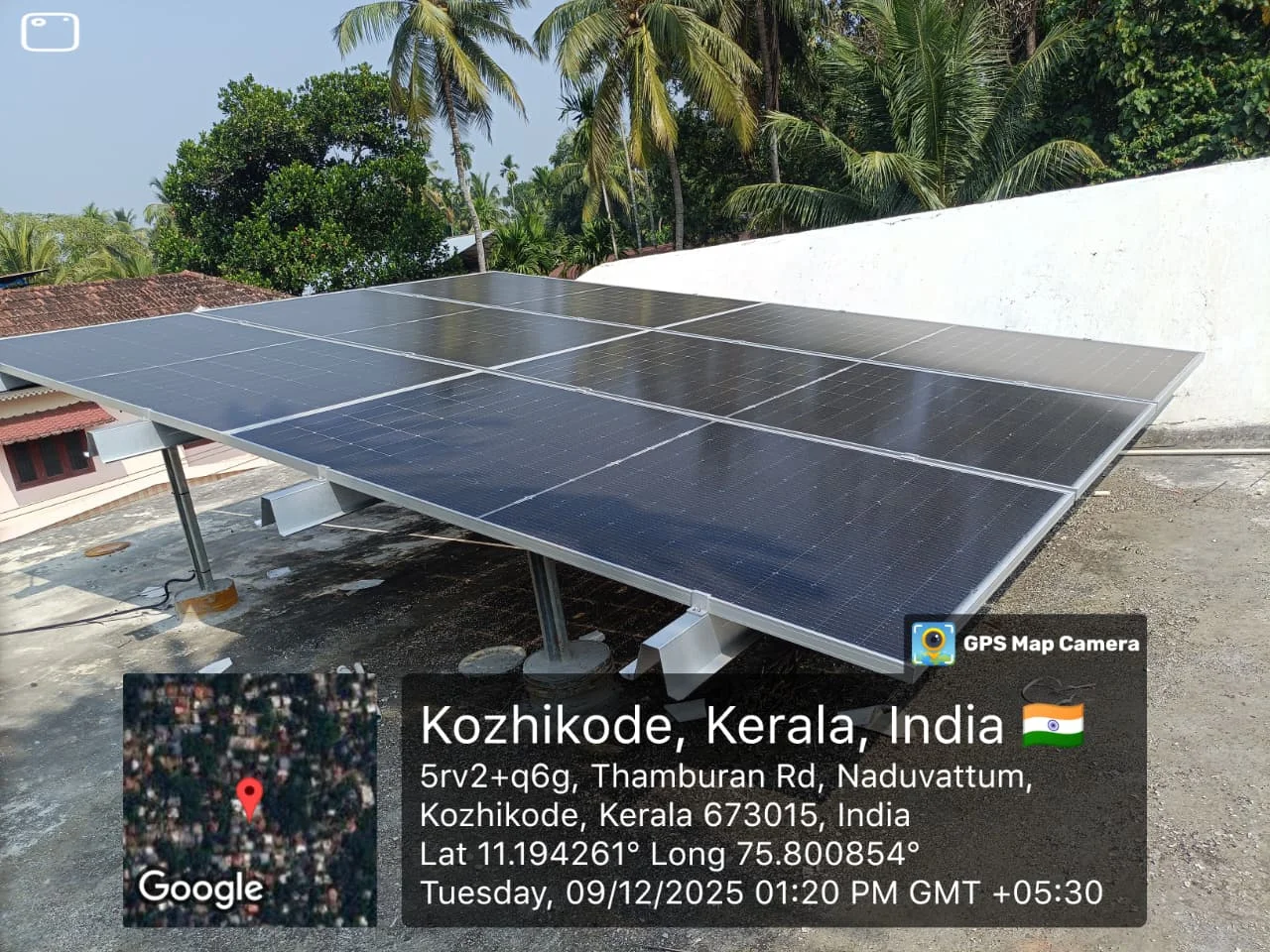 Allsun Nature solar panel installation Kerala project
